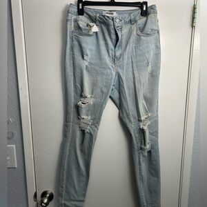 Light blue skinny jeans